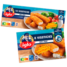 Iglo gepaneerde vis of groente idee